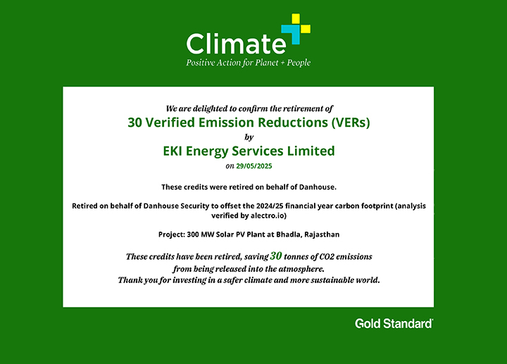 Carbon Offset certificate